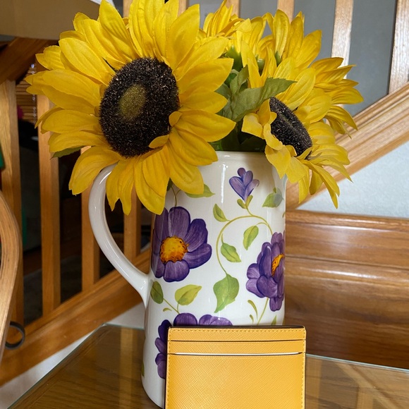 Kate Spade Madison Saffiano Leather Daffodil Card Holder - Picture 5 of 8